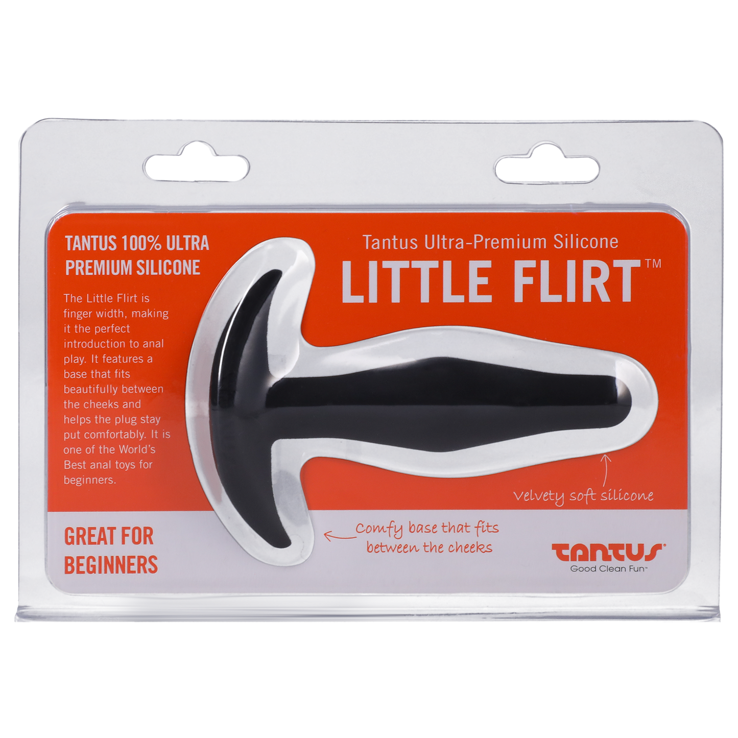 Tantus Silicone Little Flirt Butt Plug - Black