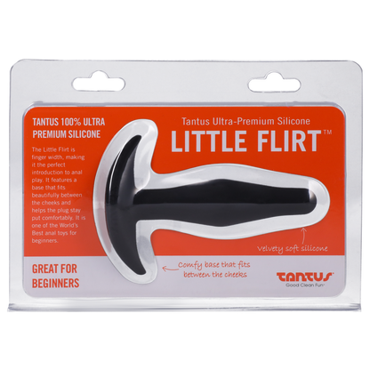 Tantus Silicone Little Flirt Butt Plug - Black