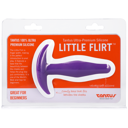 Tantus Silicone Little Flirt Butt Plug - Purple Haze