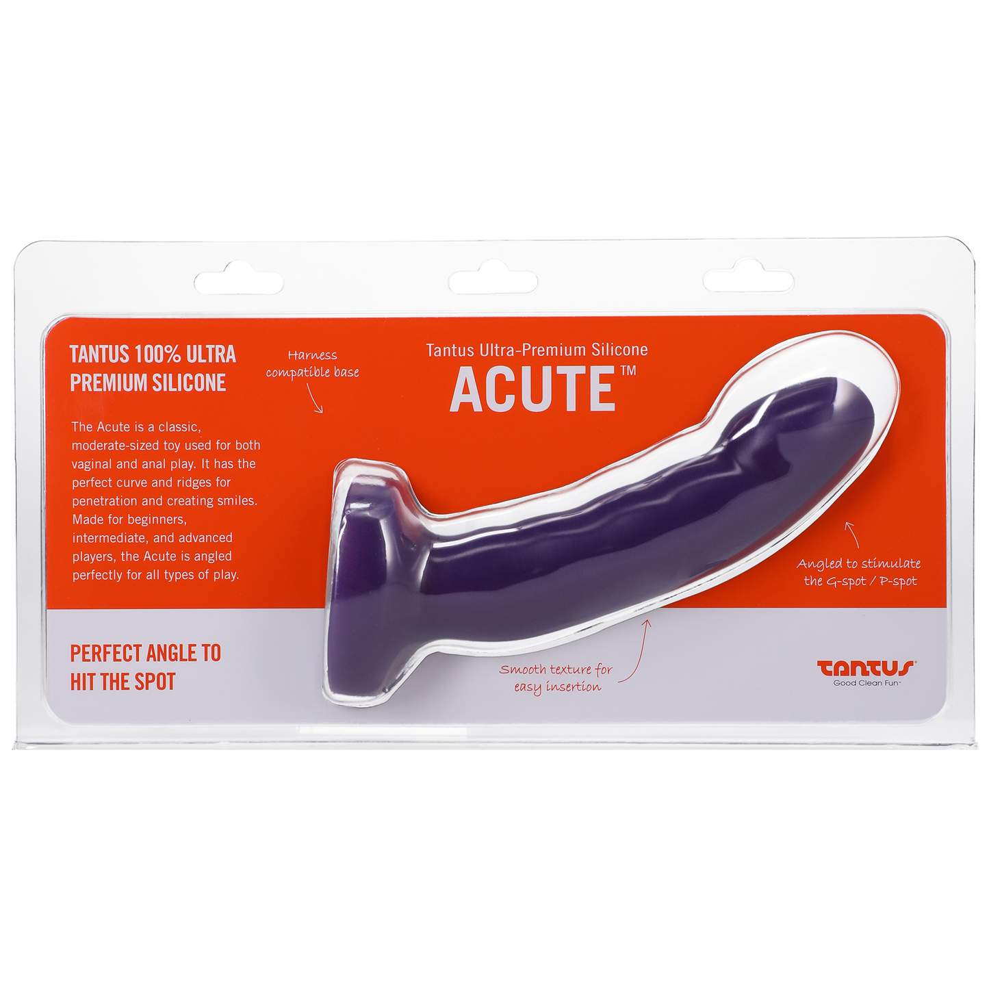 Tantus Acute Dildo Amethyst Medium