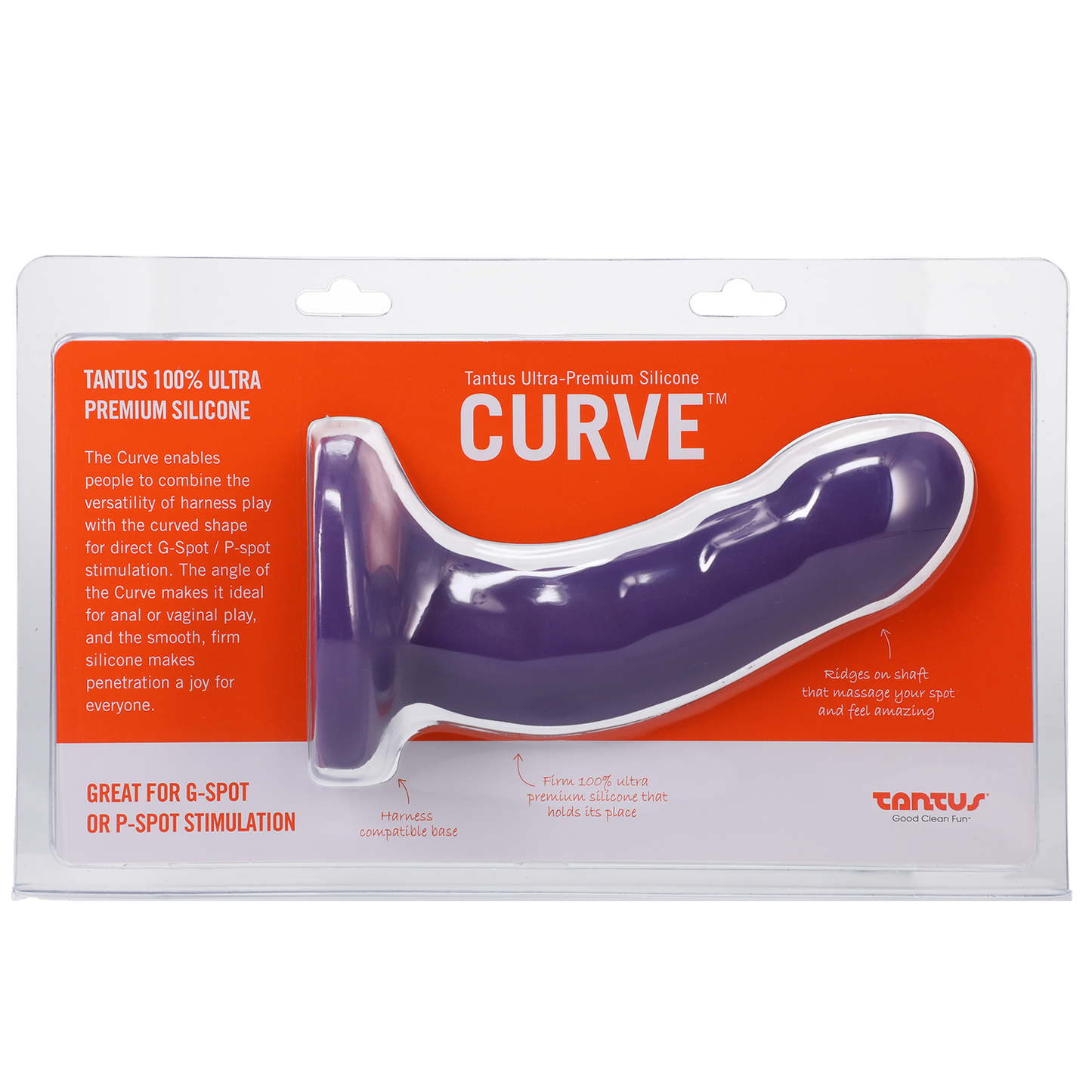 Tantus Curve Dildo Amethyst Medium