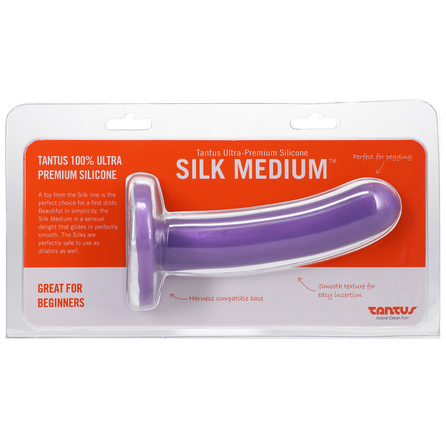 Tantus Silk Medium Dildo - Lavender Firm