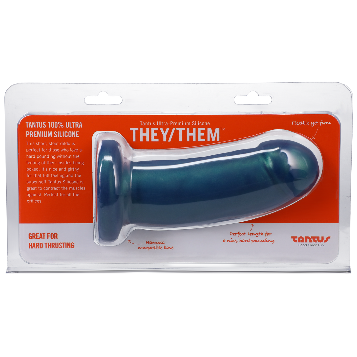 Tantus They/Them Silicone Dildo - Malachite