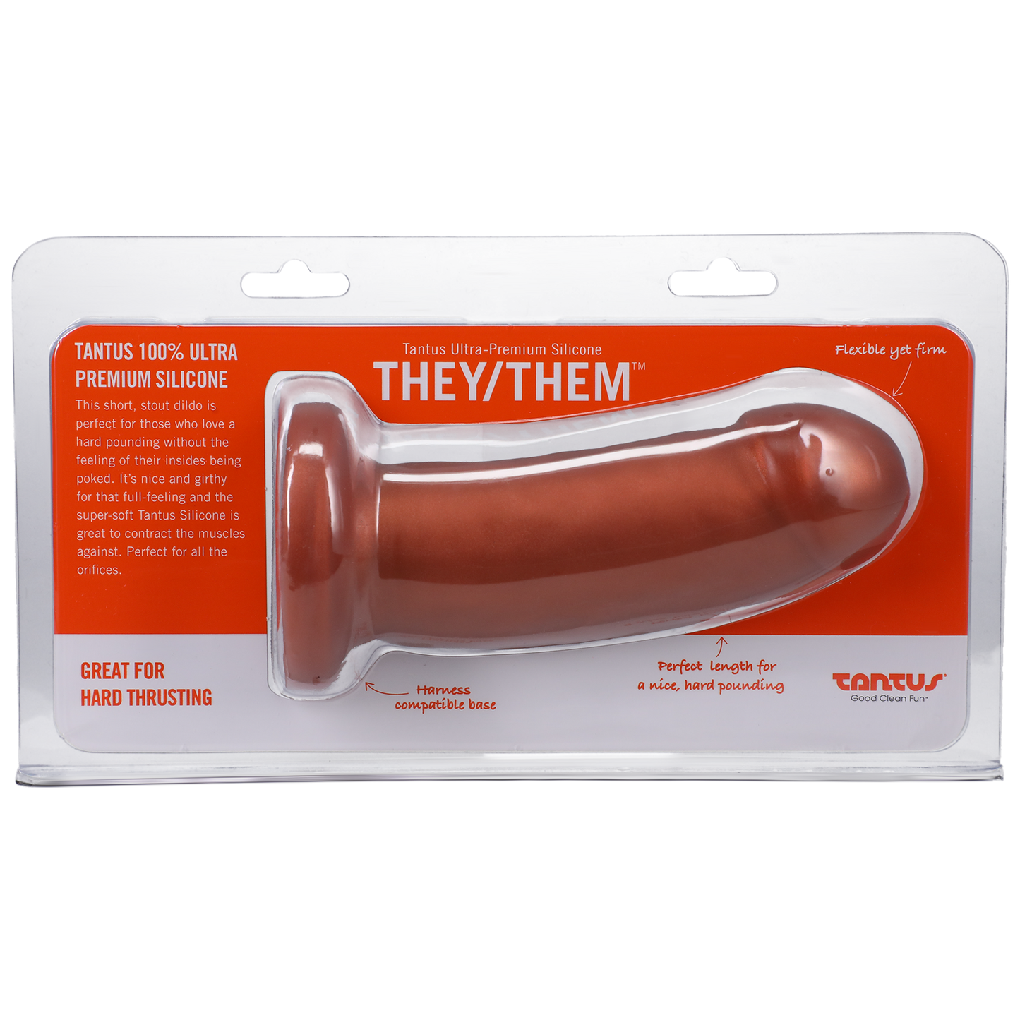 Tantus They/Them Silicone Dildo - Copper