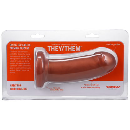 Tantus They/Them Silicone Dildo - Copper