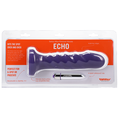 Tantus Silicone Echo Silicone Vibrator - Midnight Purple