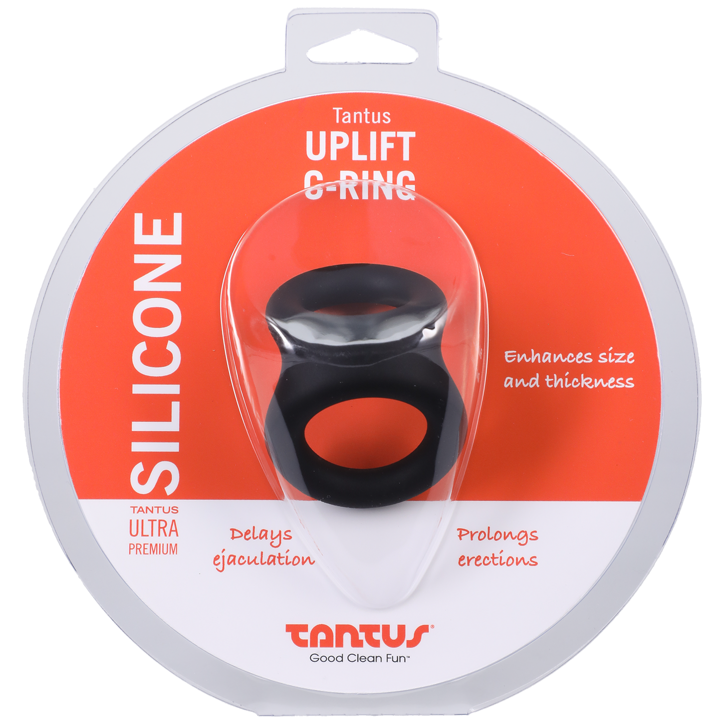 Tantus Uplift Silicone C-Ring Onyx