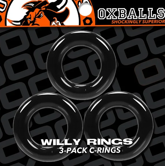 Oxballs Willy Ring 3 Pack Black