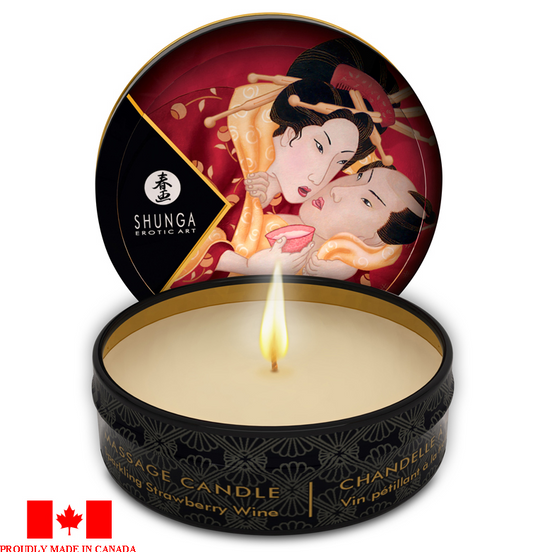 Shunga Massage Candle Strawberry Wine 1 oz