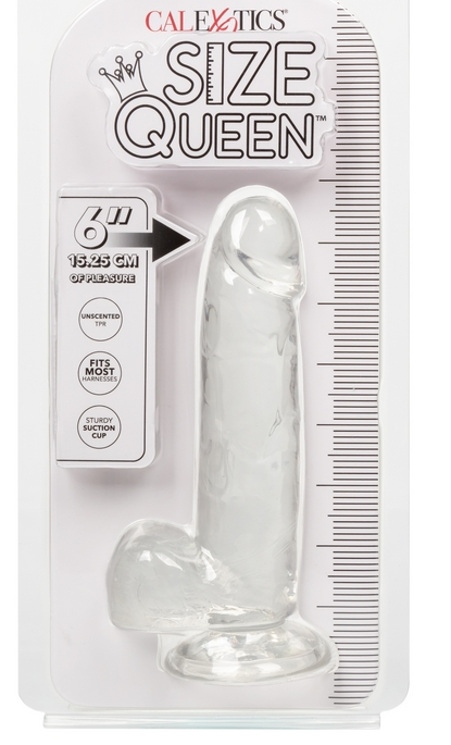 CalExotics Queen 6” Jelly Dildo Clear