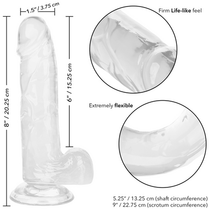 CalExotics Queen 6” Jelly Dildo Clear