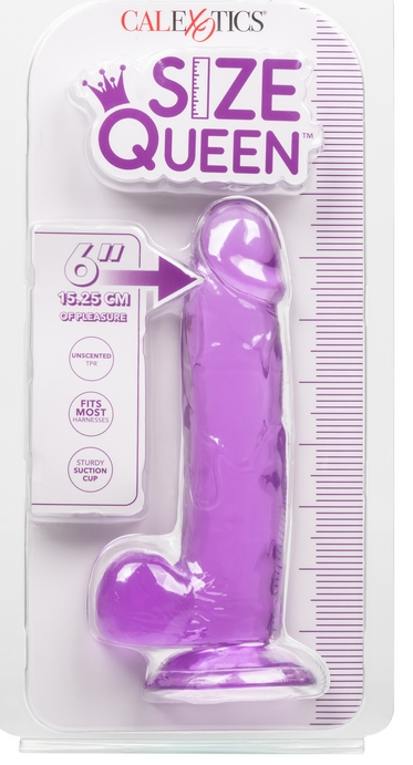 CalExotics Queen 6” Jelly Dildo Purple