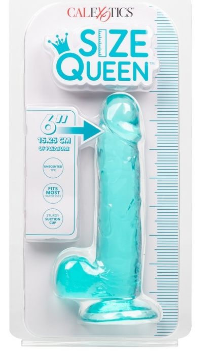 CalExotics Queen 6” Jelly Dildo Teal