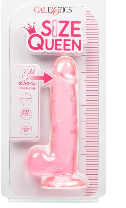 CalExotics Queen 6” Jelly Dildo Pink