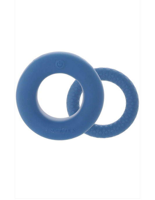 CalExotics Link Up Optimum Vibrating Ring Set Blue