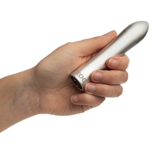 Doxy 4.5 inch Rechargeable Vibrator Silver