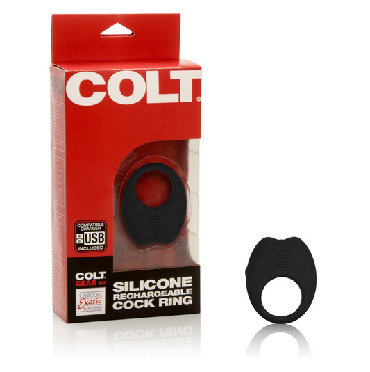 Colt Silicone Rechargeable Cock Ring Black