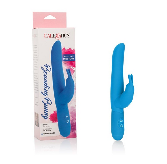 CalExotics Posh 10 Function Silicone Bounding Bunny Blue