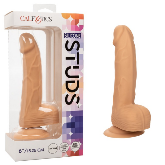 CalExotics 6” Silicone Studs Ivory