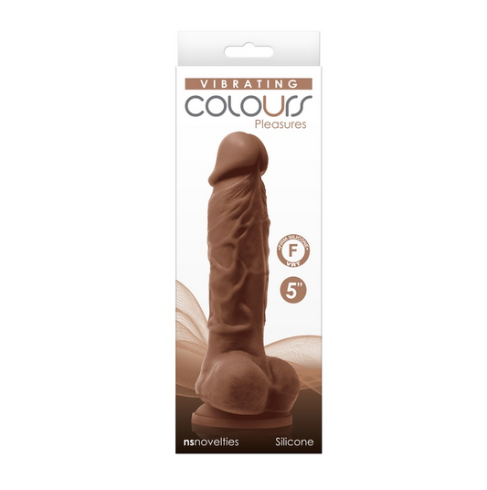 NS Colours 5″ Vibrating Dildo Brown