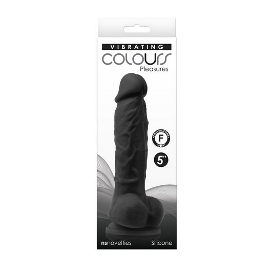 NS Colours 5″ Vibrating Dildo Black