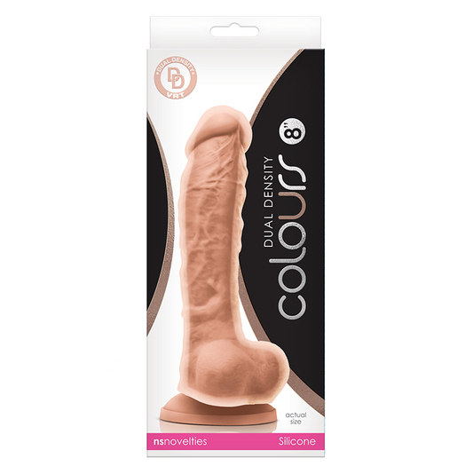 NS Colours Dual Density 8″ Dildo White