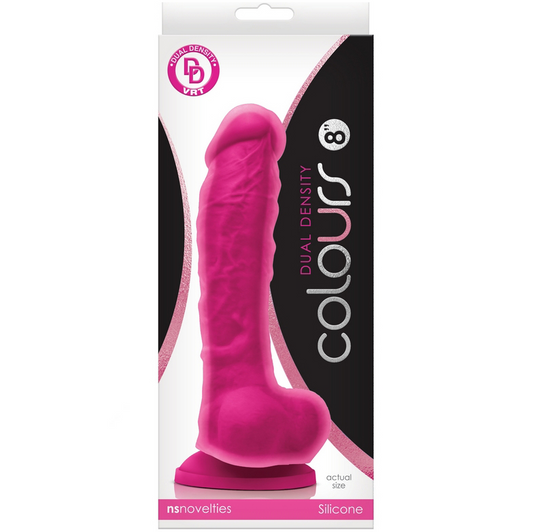 NS Colours Dual Density 8″ Dildo Pink