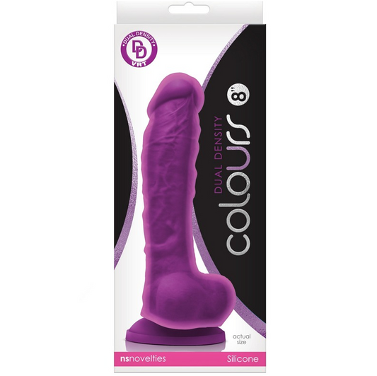 NS Colours Dual Density 8″ Dildo Purple