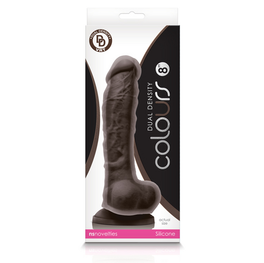 NS Colours Dual Density 8″ Dildo Dark Brown