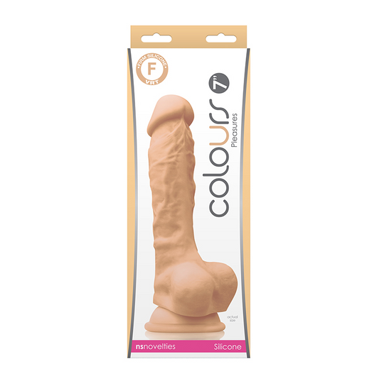 NS Colours Pleasures 7 Dildo White