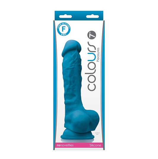 NS Colours Pleasures 7'' Dildo Blue