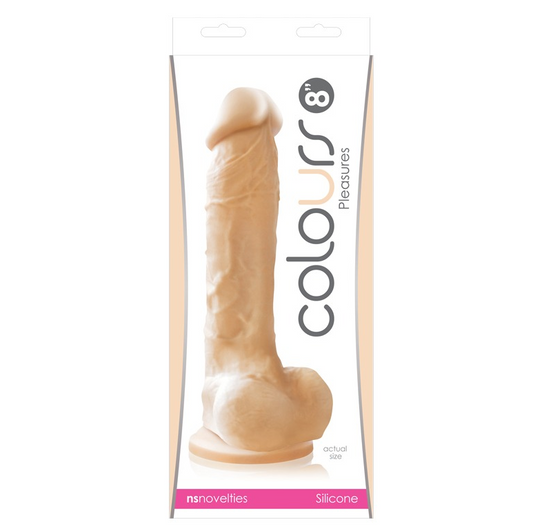 NS Colours Pleasures 8″ Dildo Beige