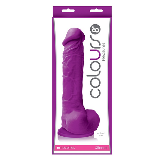 NS Colours Pleasures 8″ Dildo Purple