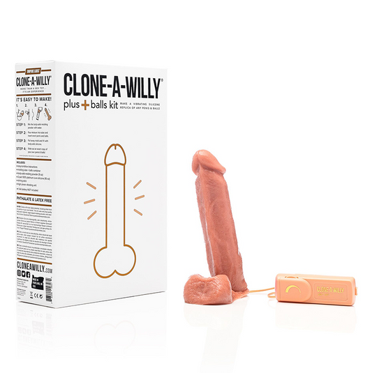 Vibrating Clone-A-Willy With BALLS Medium Tone