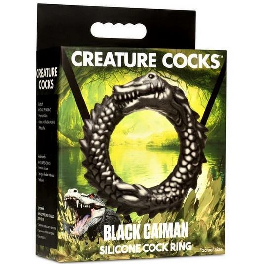 Creature Cocks Black Caiman Silicone Cock Ring