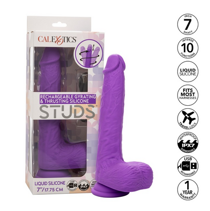 CalExotics Rechargeable Gyrating & Thrusting Silicone Studs