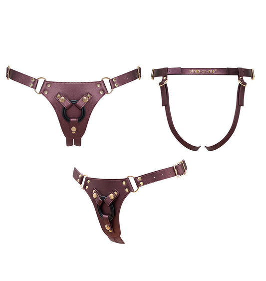 Strap On Me Simili Generous Harness - Aubergine