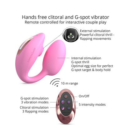 Love To Love WonderLover Clitoral and G-Spot Vibrator - Pink Passion