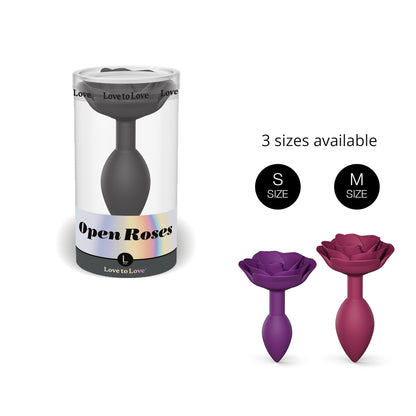 Love To Love Open Roses Anal Plug - Large- Black