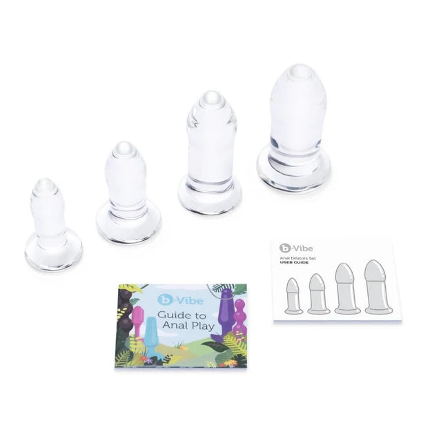 b-Vibe Anal Dilators Set - 4 pc Glass