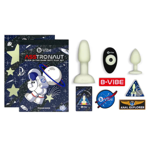 b-Vibe Asstronaut Glow-in-the-Dark Butt Play Set