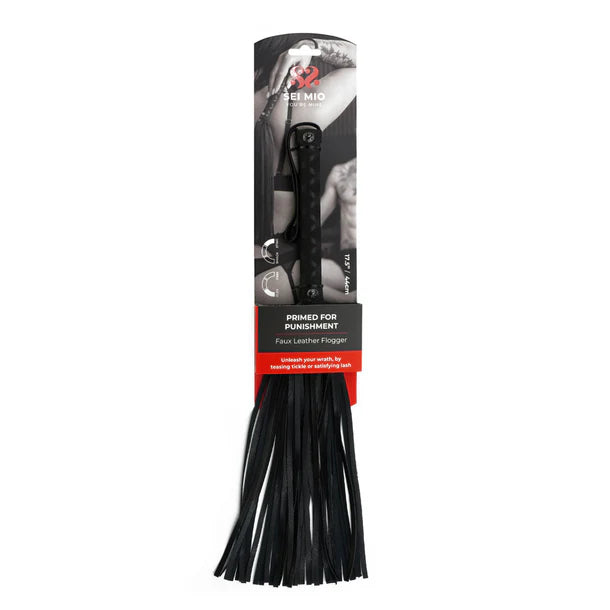 SEI MIO Primed for Punishment Faux Leather Flogger