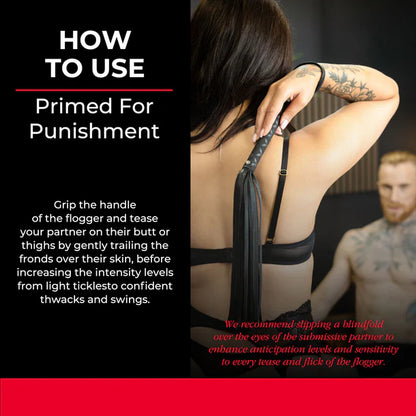 SEI MIO Primed for Punishment Faux Leather Flogger