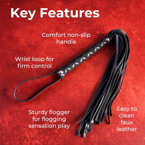 SEI MIO Primed for Punishment Faux Leather Flogger