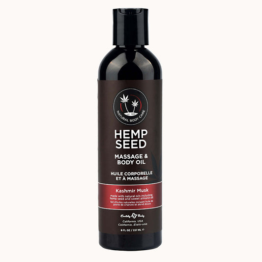 Earthly Body Kashmir Musk Hemp Seed Massage Oil 8 oz