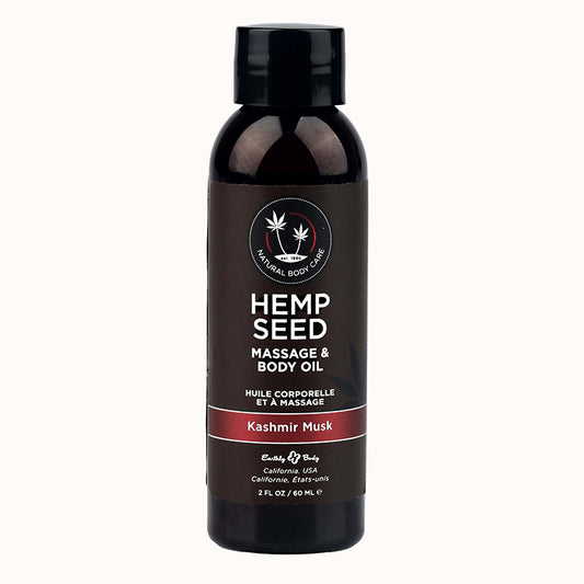 Earthly Body Kashmir Musk Hemp Seed Massage Oil 2 oz