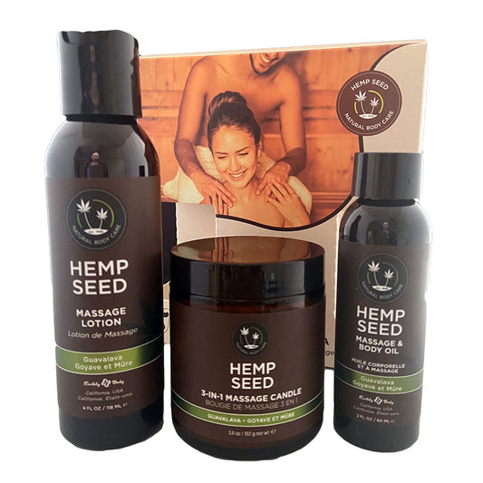 Earthly Body Guavalava Hemp Seed Massage Gift Box