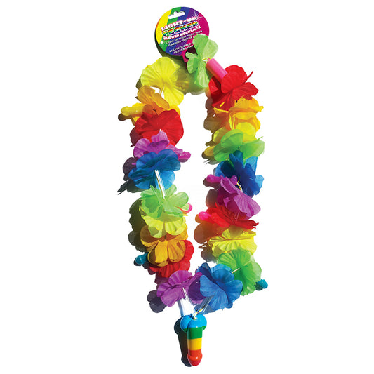 Hott Products Rainbow Light Up Lei Penis