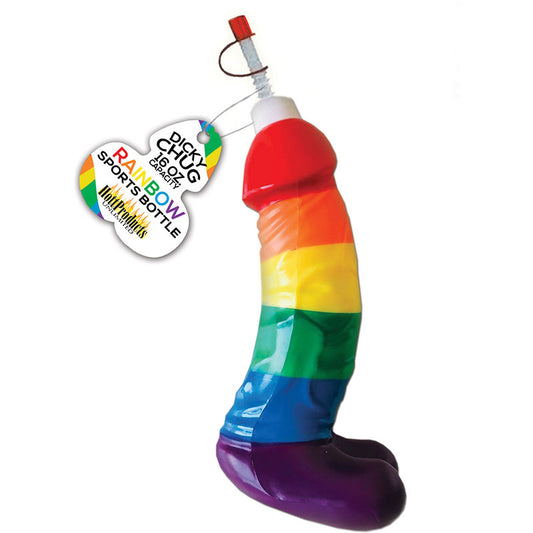 Hott Products Rainbow Dicky Chug Sports Bottle 16 oz