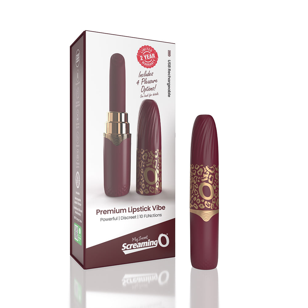 Screaming O SCALIP Rechargeable Vibrating Lipstick - Merlot